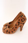 画像3: ヴィヴィアンウエストウッド×Melissa 中古 / レオパードアニマルトゥシューズ JPN 23 1/2cm フロッキーブラウン  O-26-04-26-066-sh-IG-OS (3)