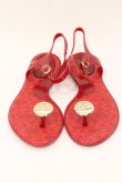 画像2: ヴィヴィアンウエストウッド×Melissa 中古 / ボタンサンダル JPN23　1/2cm レッド  O-26-04-26-067-sh-IG-OS (2)