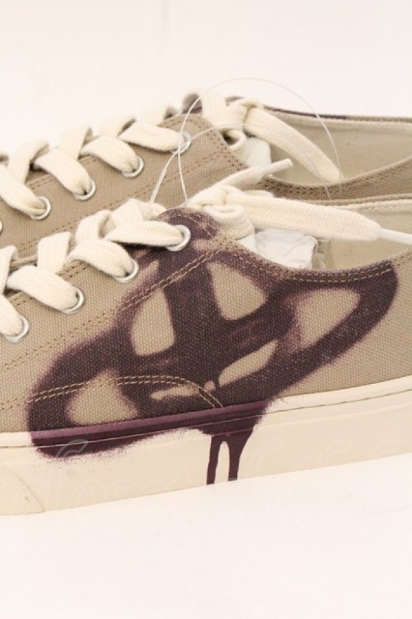 画像4: ヴィヴィアンウエストウッド 中古 / PLIMSOLL LOW TOP 2.0 スニーカー（プリムソールロウトップ） 38 ベージュ×パープルオーブ  O-26-04-26-070-sh-IG-OS (4)