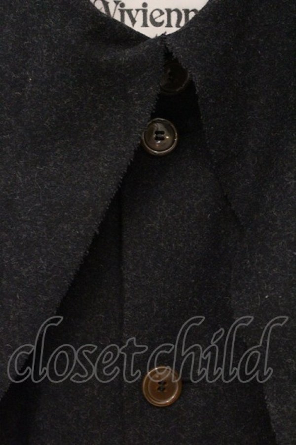 画像2: ヴィヴィアンウエストウッド 中古 / ハリスカラーウールシャツ XS グレー  O-26-04-26-006-jc-YM-OS (2)