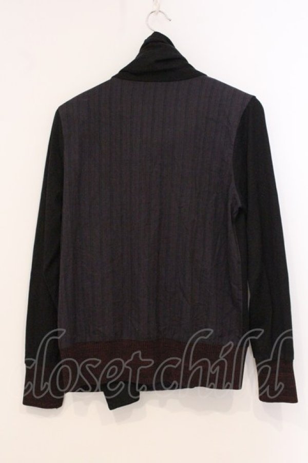 画像4: ヴィヴィアンウエストウッド 中古 / ストライプ切リ替エジップアップトップス 3 ブラック  O-26-04-26-007-to-IG-OS (4)