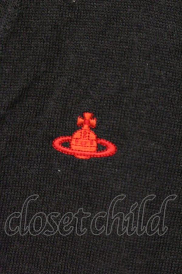 画像2: ヴィヴィアンウエストウッド 中古 / 単色オーブ刺繍Vネックカーディガン 2 グレー  O-26-04-26-013-to-YM-OS (2)