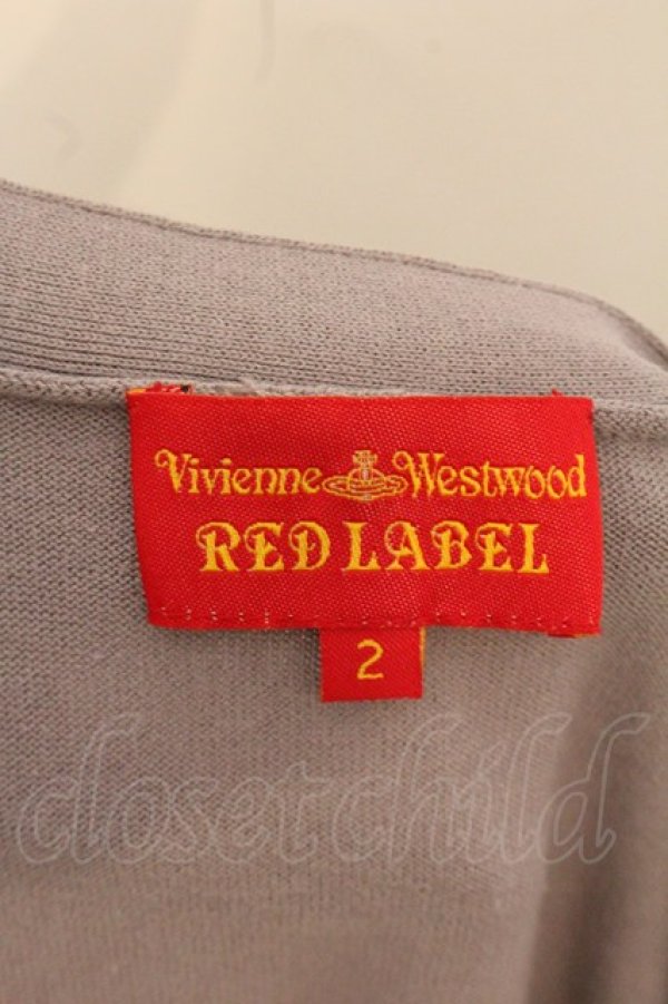 画像6: ヴィヴィアンウエストウッド 中古 / 単色オーブ刺繍Vネックカーディガン 2 グレージュ  O-26-04-26-014-to-YM-OS (6)