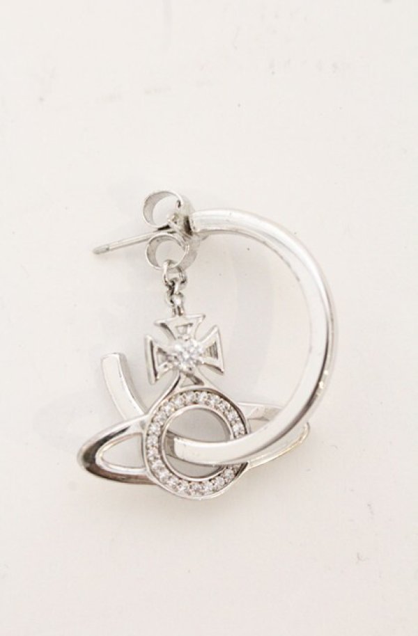 画像2: ヴィヴィアンウエストウッド 中古 / MIRANDAピアス  シルバー  O-26-05-03-015-er-IG-OS (2)