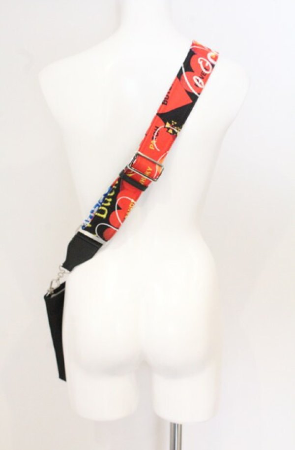画像2: ヴィヴィアンウエストウッド 中古 / SQUIRE SQ CROSSBODY PRINT STRAP（スクエア クロスボディ プリント ストラップ）  ブラック×マルチ  O-26-05-03-003-ba-IG-OS (2)