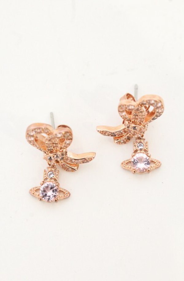 画像2: ヴィヴィアンウエストウッド 中古 / MILLYピアス  ピンクゴールド  O-26-05-03-016-er-IG-OS (2)