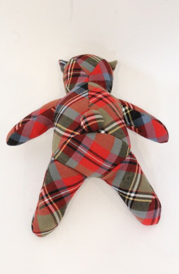 画像3: ヴィヴィアンウエストウッド 中古 / ノベルティ カロリーナ・タータン テディベア  レッド×グリーン系  O-26-05-03-020-gd-IG-OS (3)