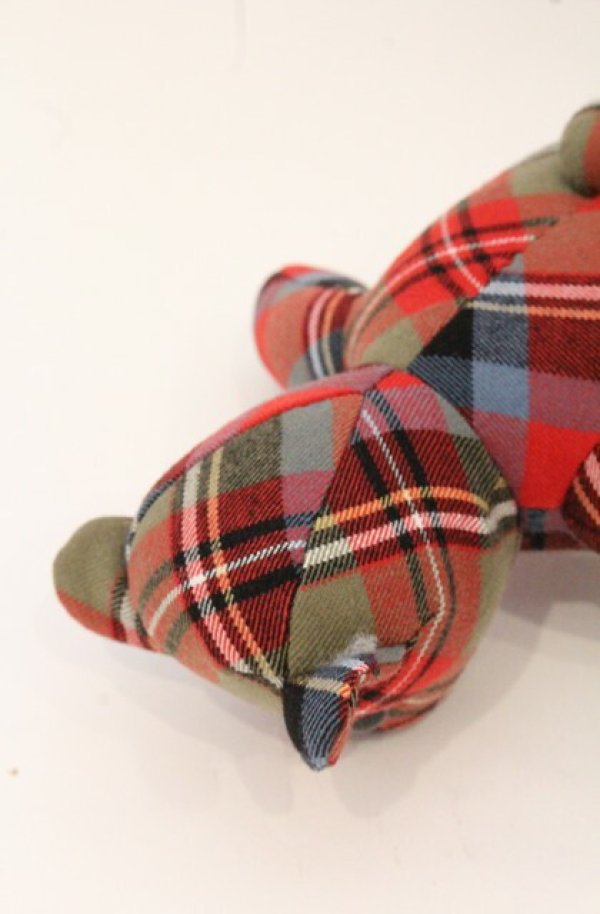 画像4: ヴィヴィアンウエストウッド 中古 / ノベルティ カロリーナ・タータン テディベア  レッド×グリーン系  O-26-05-03-020-gd-IG-OS (4)