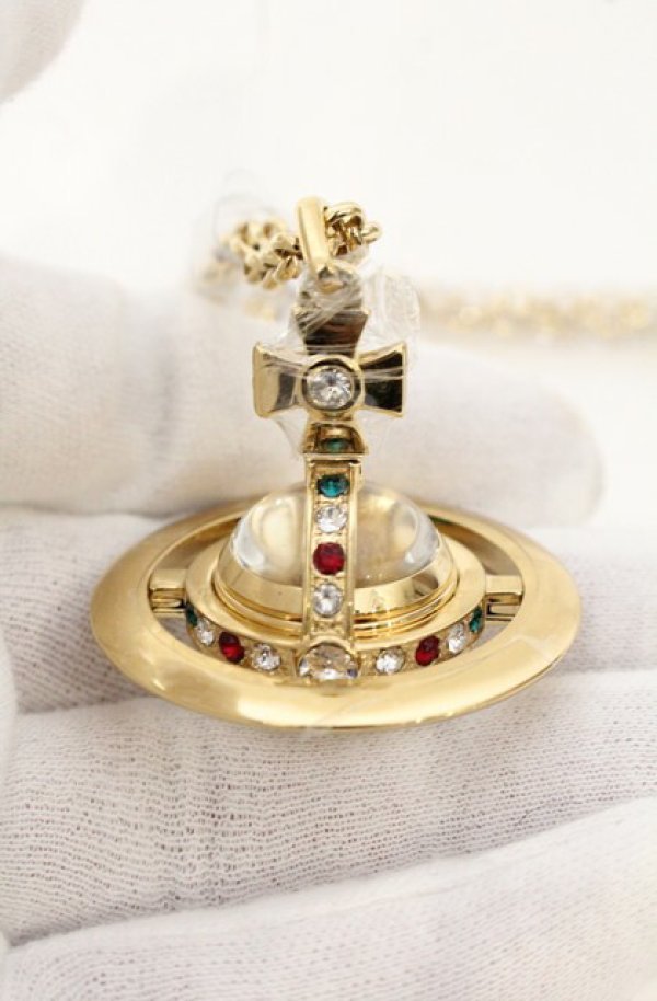 画像2: ヴィヴィアンウエストウッド 中古 / オーブウォッチ ネックレス  ゴールド  O-26-05-03-005-nl-IG-OS (2)