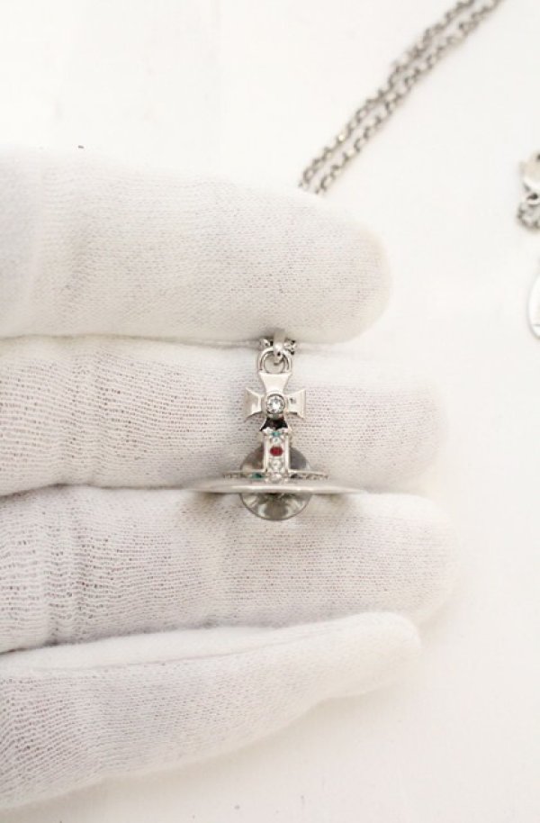 画像2: ヴィヴィアンウエストウッド 中古 / New tiny orb pendant（ニュータイニーオーブペンダント）  シルバー  O-26-05-03-006-nl-YM-OS (2)