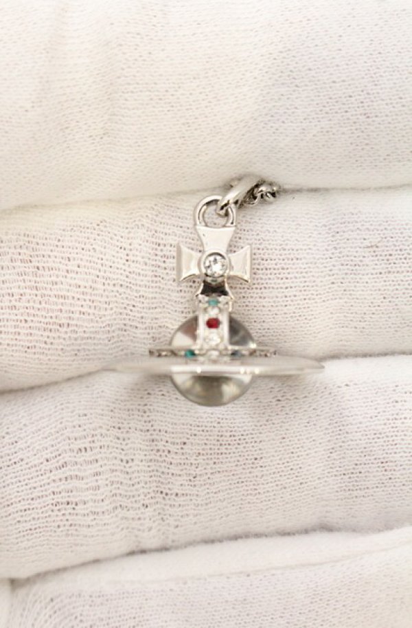 画像3: ヴィヴィアンウエストウッド 中古 / New tiny orb pendant（ニュータイニーオーブペンダント）  シルバー  O-26-05-03-006-nl-YM-OS (3)