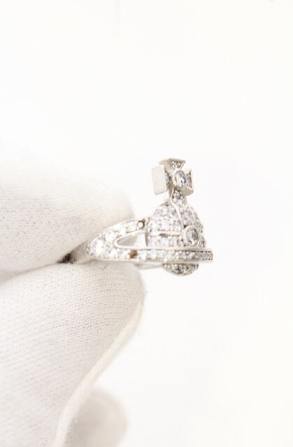画像6: ヴィヴィアンウエストウッド 中古 / MINI ORB RING（ミニオーブリング） S（約12号） シルバー 925  O-26-05-03-007-rg-IG-OS (6)