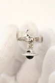 画像4: ヴィヴィアンウエストウッド 中古 / CHARM RING（チャームリング） S（約11号） シルバー×ブラックスフィア  O-26-05-03-009-rg-IG-OS (4)