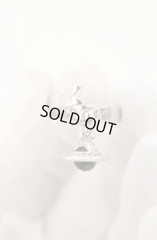 画像4: ヴィヴィアンウエストウッド 中古 / CHARM RING（チャームリング） S（約11号） シルバー×ブラックスフィア  O-26-05-03-009-rg-IG-ZH (4)