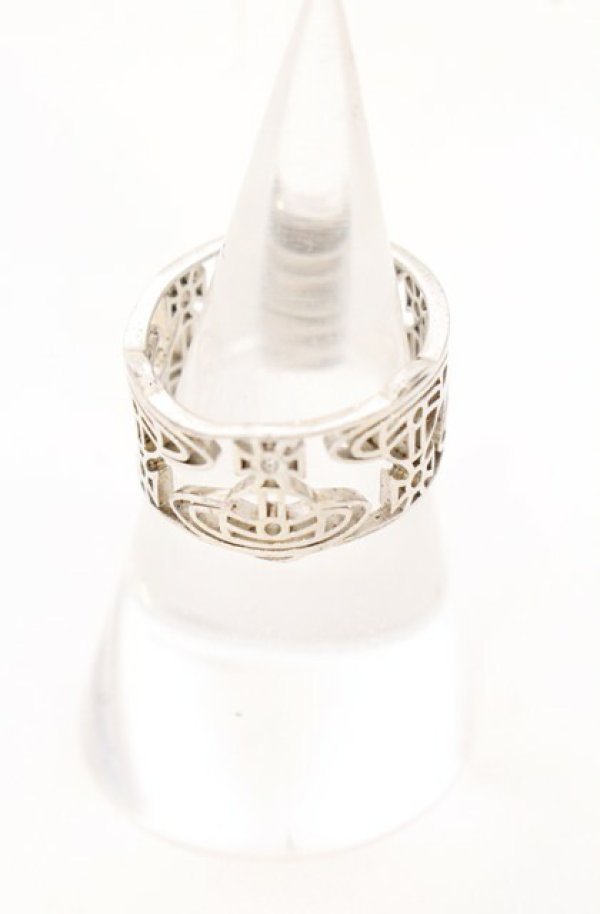 画像2: ヴィヴィアンウエストウッド MAN 中古 / DEVON シルバーリング L（約15号） シルバー  O-26-05-03-011-rg-IG-OS (2)