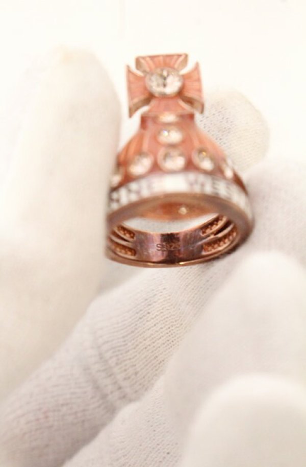 画像10: ヴィヴィアンウエストウッド 中古 / Regina Ring（レジーナリング） S（約11号） ピンクゴールド  O-26-05-03-012-rg-IG-OS (10)