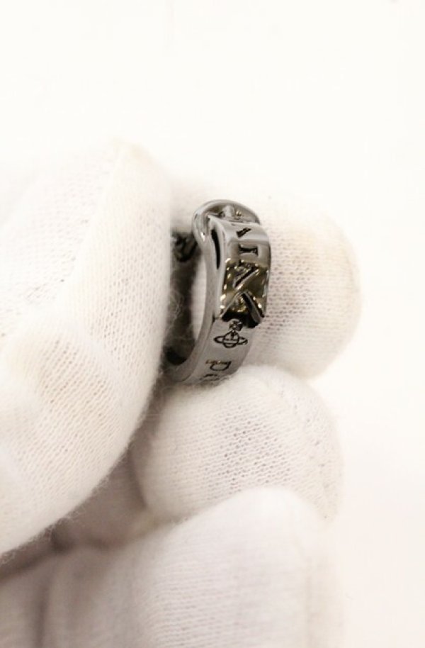 画像2: ヴィヴィアンウエストウッド MAN 中古 / BOBBYシングルフープピアス  ガンメタル  O-26-05-03-013-er-YM-OS (2)