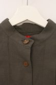 画像2: ヴィヴィアンウエストウッド 中古 / スタンドカラータックワイドシャツ 00 カーキ  O-26-05-10-015-bl-YM-OS (2)
