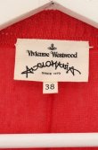 画像6: ANGLOMANIA 中古 / ラウンドネックリネンボーダーカーディガン 38 レッドｘピンク  O-26-05-10-017-to-YM-OS (6)