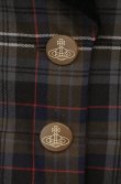 画像2: ヴィヴィアンウエストウッド 中古 / 24AW TARTAN CHECKラブジャケット 01 ブラウン  O-26-05-10-003-jc-IG-OS (2)