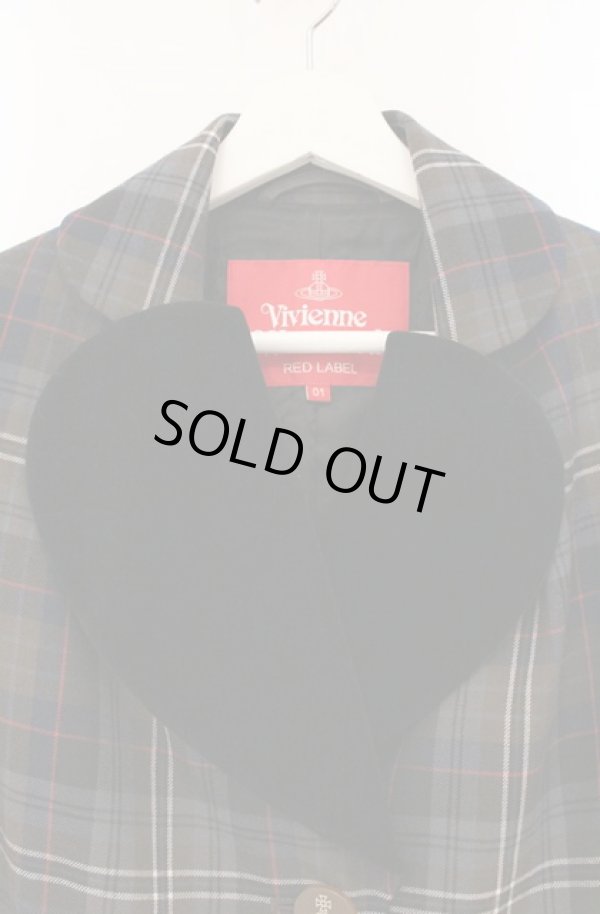 画像3: ヴィヴィアンウエストウッド 中古 / 24AW TARTAN CHECKラブジャケット 01 ブラウン  O-26-05-10-003-jc-IG-OS (3)