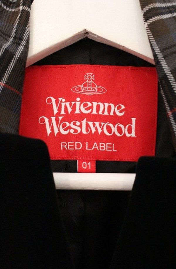 画像6: ヴィヴィアンウエストウッド 中古 / 24AW TARTAN CHECKラブジャケット 01 ブラウン  O-26-05-10-003-jc-IG-OS (6)