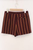 画像4: ANGLOMANIA 中古 / ストライプキュロット 38 ワイン  O-26-05-10-039-pa-IG-OS (4)