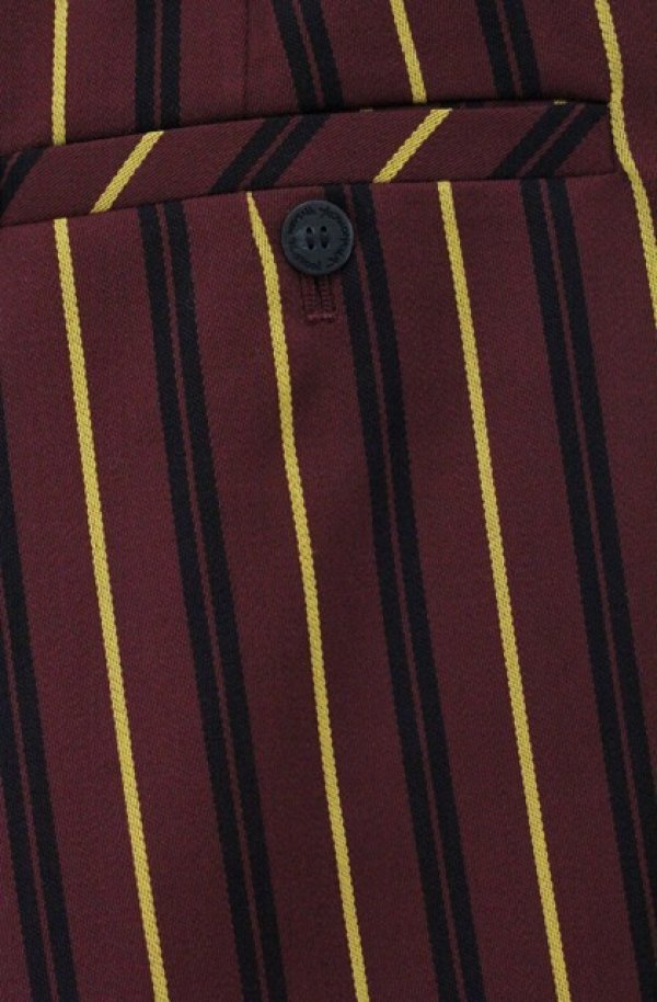 画像5: ANGLOMANIA 中古 / ストライプキュロット 38 ワイン  O-26-05-10-039-pa-IG-OS (5)