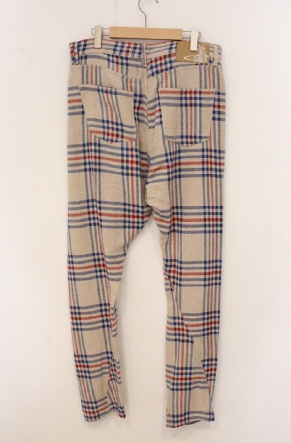 画像4: ヴィヴィアンウエストウッド 中古 / TARTAN NEW ASYMMETRICパンツ M アボリー  O-26-05-10-042-pa-YM-OS (4)