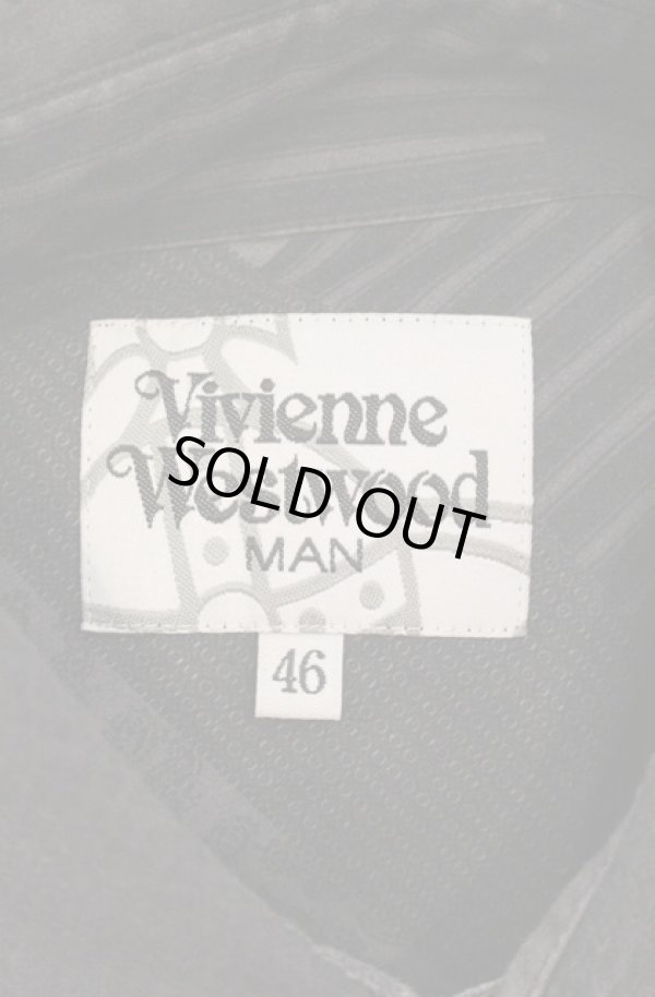 画像6: ヴィヴィアンウエストウッド MAN 中古 / パッチワーク風ロングシャツ 46 グレー  O-26-05-10-047-bl-YM-OS (6)