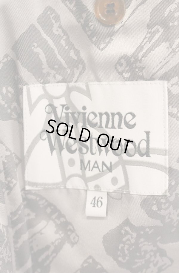 画像8: ヴィヴィアンウエストウッド MAN 中古 / シャドーチェック2Bスーツ 46 ブラック  O-26-05-10-049-su-YM-OS (8)