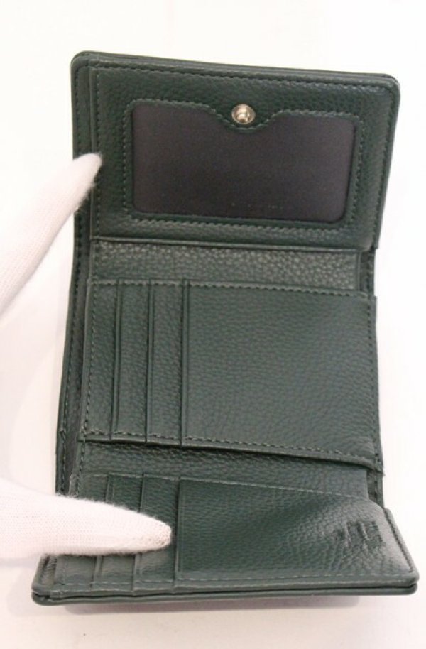 画像4: ヴィヴィアンウエストウッド 中古 / EMBROIDERED ORB SMALL 口金 折リタタミ財布  グリーン  O-26-05-10-050-wa-YM-OS (4)