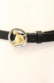画像2: ヴィヴィアンウエストウッド 中古 / リングバックルベルト  ブラック×ゴールド  O-26-05-10-053-gd-IG-OS (2)