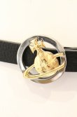 画像3: ヴィヴィアンウエストウッド 中古 / リングバックルベルト  ブラック×ゴールド  O-26-05-10-053-gd-IG-OS (3)