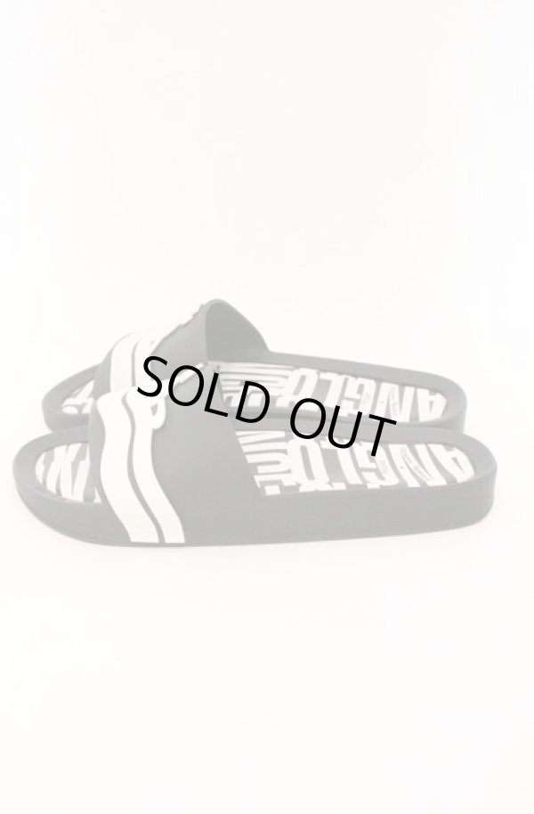 画像4: ヴィヴィアンウエストウッド×Melissa 中古 / BEACH SLIDE AD ORBサンダル JPN24cm ブラック×ホワイト  O-26-05-10-058-sh-IG-OS (4)