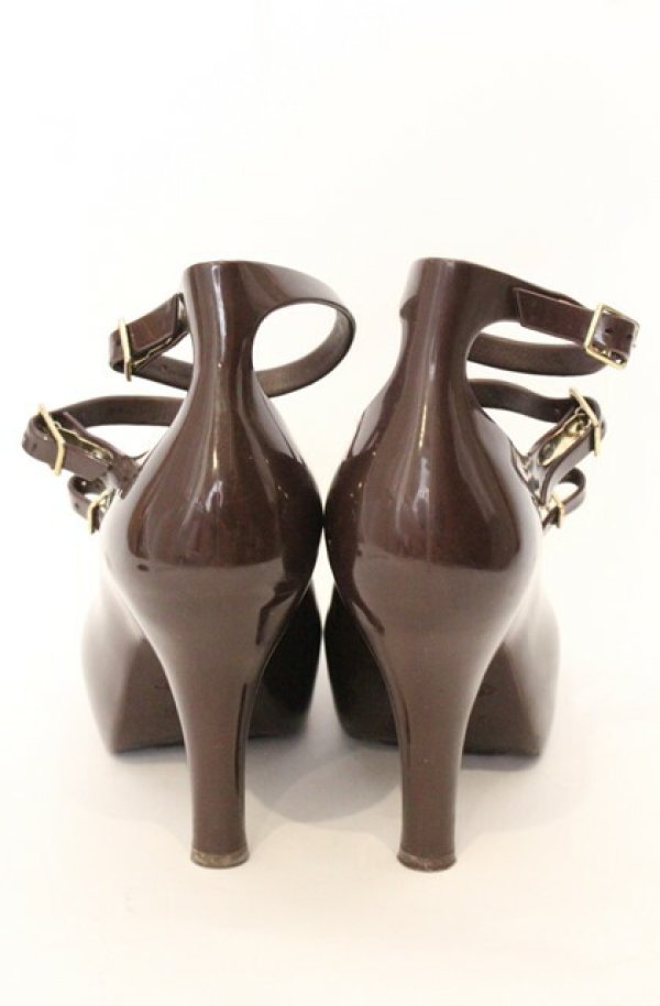 画像5: ヴィヴィアンウエストウッド×Melissa 中古 / Elevated 3-Strapシューズ JPN24.5cm ブラウン  O-26-05-10-059-sh-IG-OS (5)
