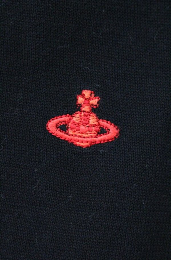 画像2: ヴィヴィアンウエストウッド 中古 / 単色オーブ刺繍カーディガン 2 ブラック  O-26-05-10-060-to-IG-OS (2)