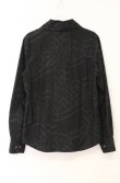 画像4: ヴィヴィアンウエストウッド 中古 / ハリスカラー総柄ブラウス 02 ブラック  O-26-05-10-008-bl-YM-OS (4)