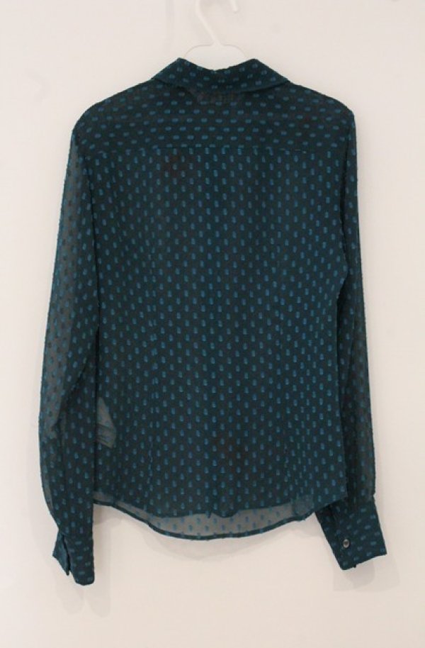 画像4: ヴィヴィアンウエストウッド 中古 / ドビードットブラウス 38 グリーン  O-26-05-10-013-bl-YM-OS (4)