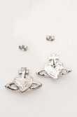 画像3: ヴィヴィアンウエストウッド 中古 / diamante heart stud pierce（ディアマンテハートスタッズピアス）  シルバーｘレッド  O-26-05-17-026-ac-YM-OS (3)