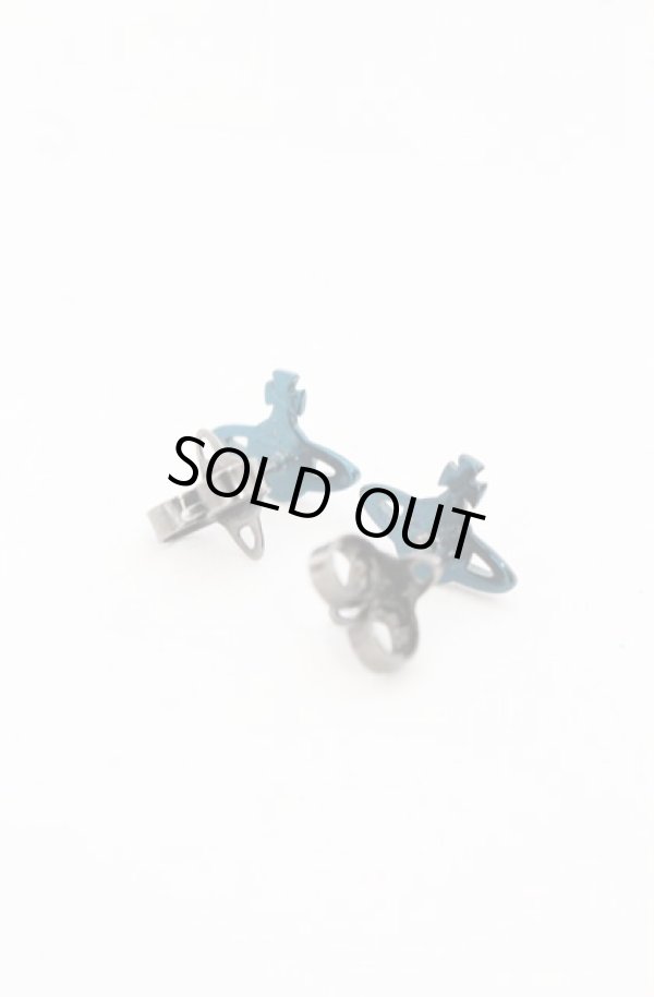画像2: ヴィヴィアンウエストウッド 中古 / FARAH EARRINGS（ファラー）ピアス  メタリックブルー  O-26-05-17-030-er-YM-ZH (2)