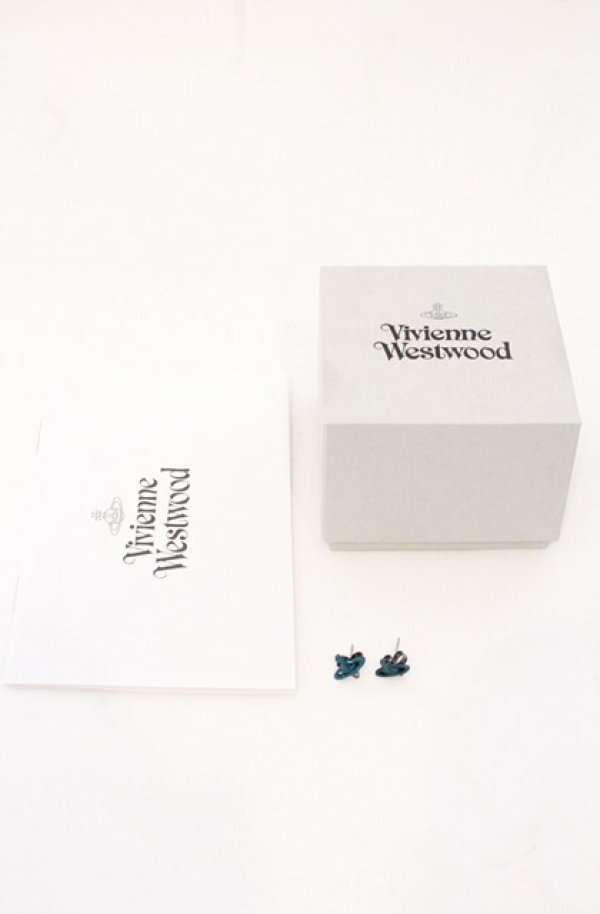 画像5: ヴィヴィアンウエストウッド 中古 / FARAH EARRINGS（ファラー）ピアス  メタリックブルー  O-26-05-17-030-er-YM-OS (5)