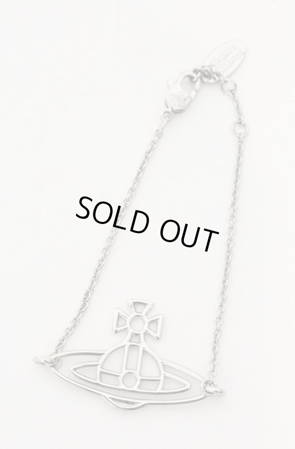 画像2: ヴィヴィアンウエストウッド 中古 / THIN LINES FLAT ORB ブレスレット（シンラインフラットオーブ）  シルバー  O-26-05-17-034-ac-YM-OS (2)