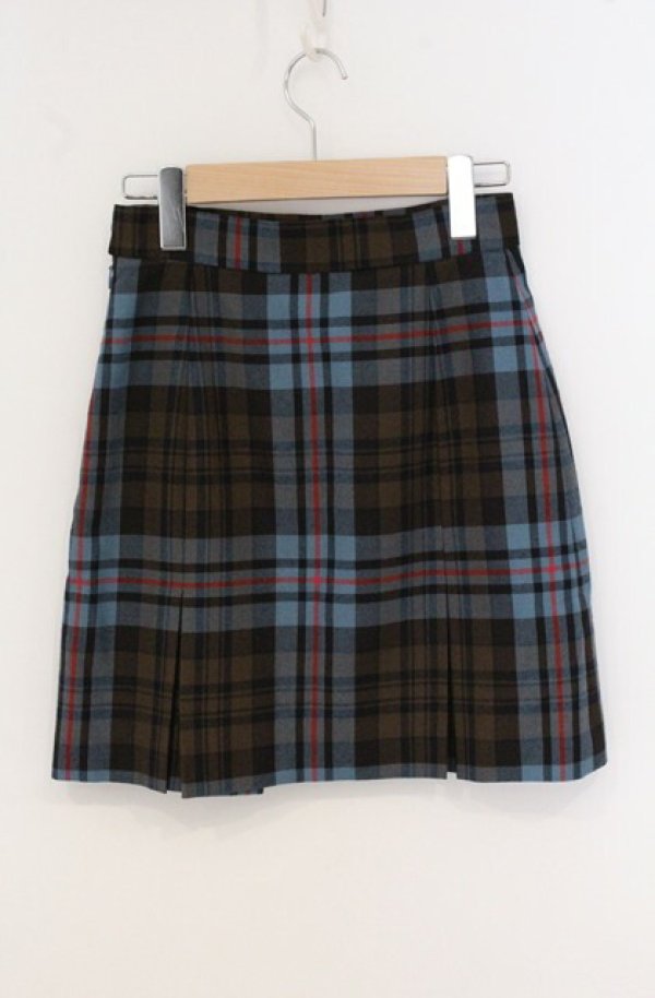画像2: ヴィヴィアンウエストウッド 中古 / TARTAN CHECK ボックスプリーツミニスカート（タータンチェック） 01 ブルー  O-26-05-17-008-sk-YM-OS (2)