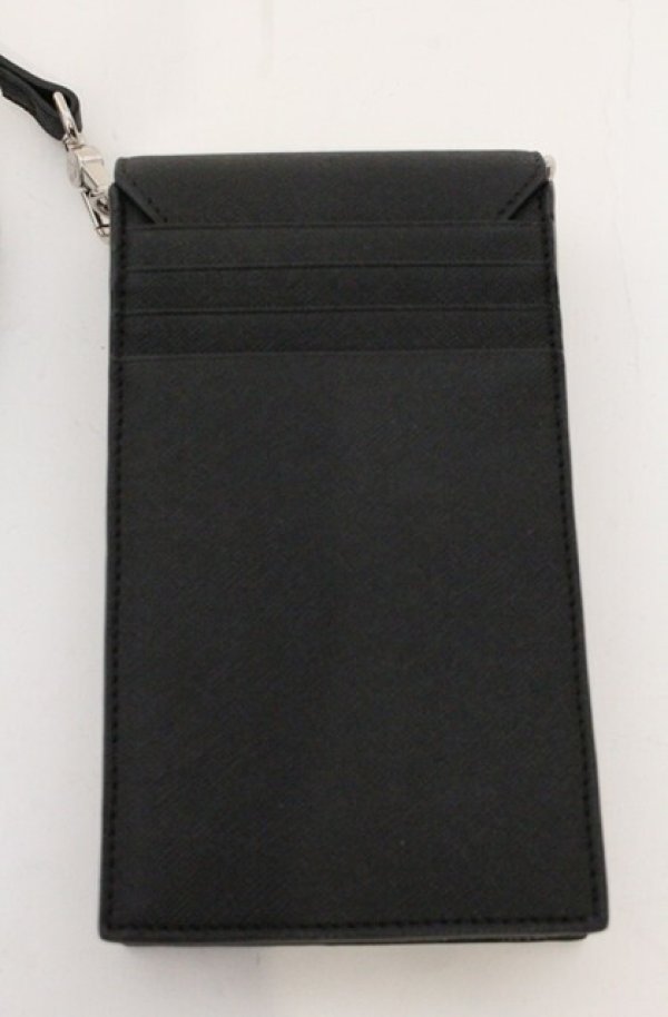 画像5: ヴィヴィアンウエストウッド 中古 / GRAIN LEATHER PHONE BAG バッグ  ブラック  O-26-05-17-012-ba-IG-OS (5)