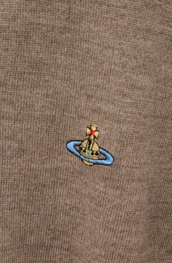 画像3: ヴィヴィアンウエストウッド 中古 / カラーオーブ刺繍カーディガン M ブラウン  O-26-05-17-002-to-YM-OS (3)