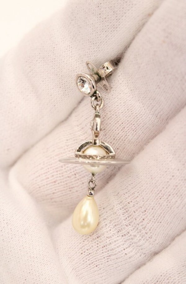 画像3: ヴィヴィアンウエストウッド MAN 中古 / MAN. PEARL DROP シングルピアス  シルバー  O-26-05-24-021-ac-YM-OS (3)