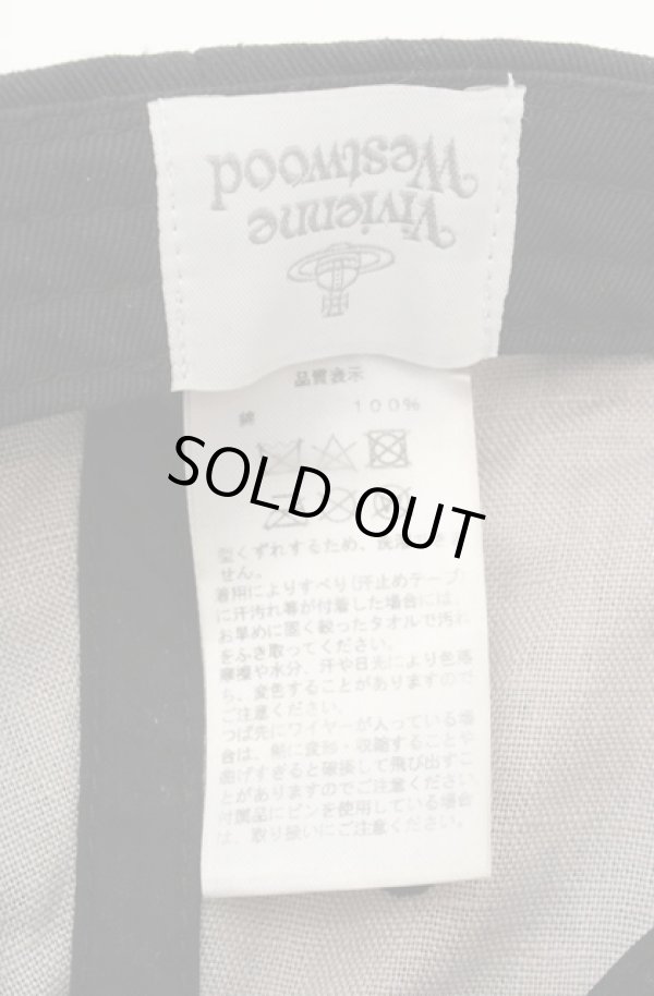 画像7: ヴィヴィアンウエストウッド 中古 / LONDONリップストップキャップ  ブラック  O-26-05-24-024-ha-YM-OS (7)