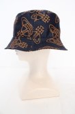 画像3: ヴィヴィアンウエストウッド 中古 / ORB LINING バケットハット  ネイビー×マスタード  O-26-05-24-025-ha-IG-OS (3)