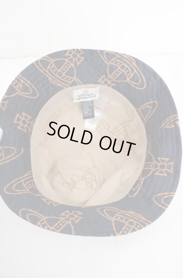 画像5: ヴィヴィアンウエストウッド 中古 / ORB LINING バケットハット  ネイビー×マスタード  O-26-05-24-025-ha-IG-ZH (5)